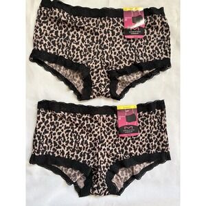 NEW Maidenform One Fab Fit Boyshort Panty 40760 Multicolor Womens Medium 2 Pair